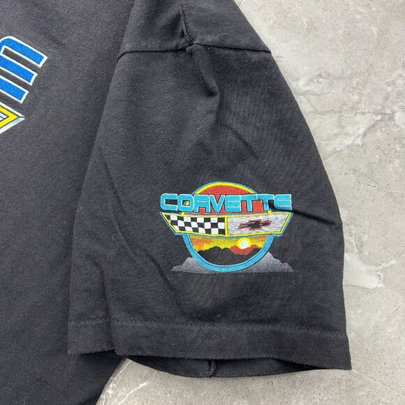 90s Vintage Corvette Graphic Tee Mens XL Chevrolet Heartbeat of America Chevy - Picture 3 of 10